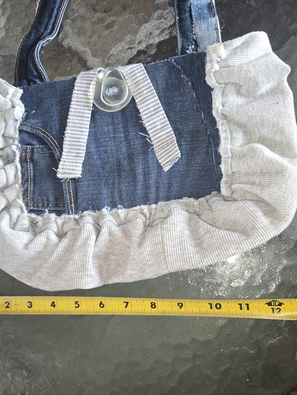 DIY Denim Ruffle Crossbody Notebook Keepsake - Picture 7 of 8